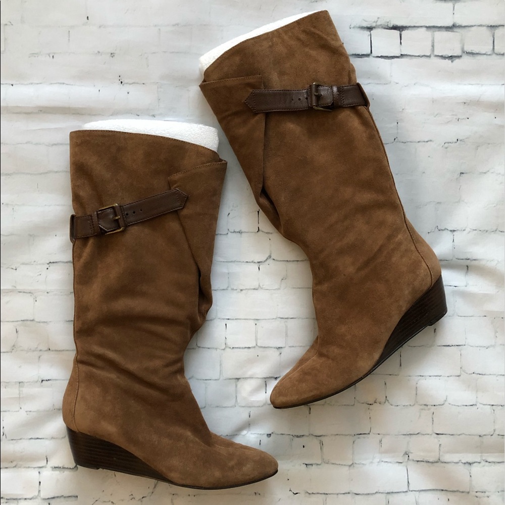 Nine West Suede Buckle Boots - Size 5